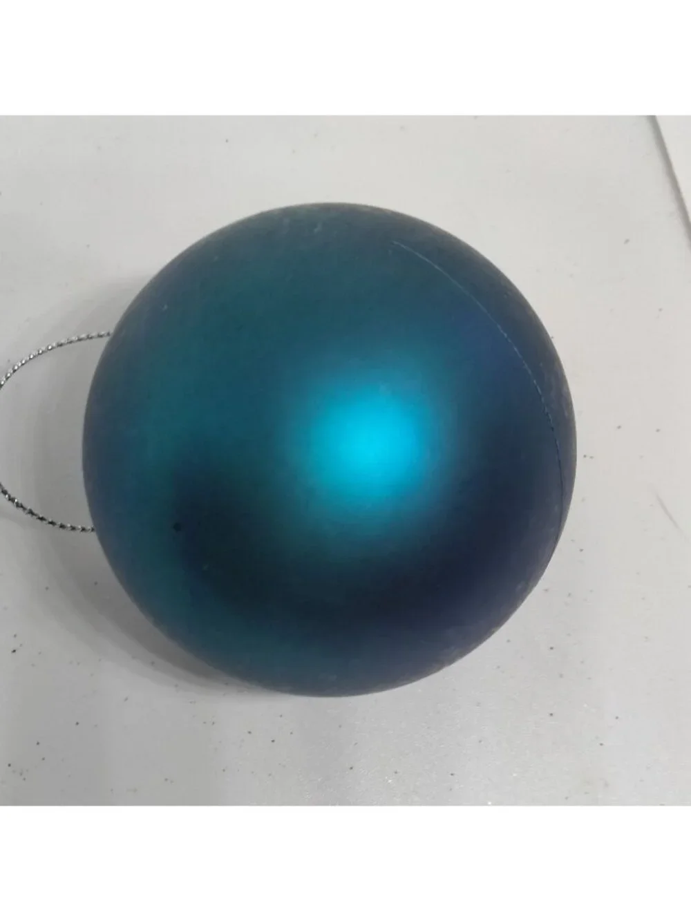 Blue Shatterproof Christmas Ornaments Glitter Matte lot 2